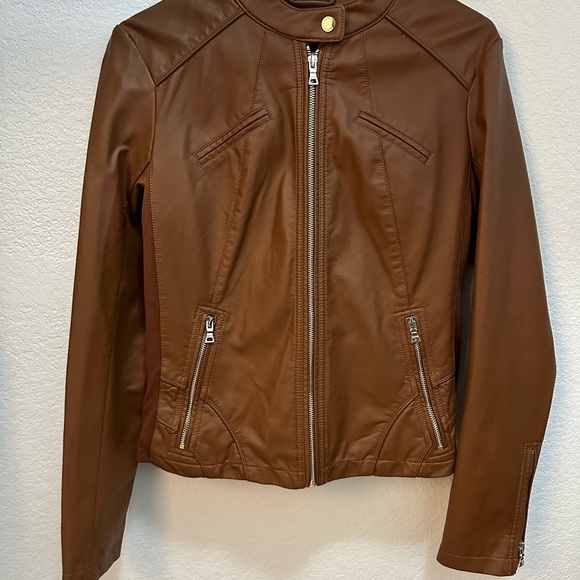 Guess Faux Leather Racer Jacket - Picture 4 of 7